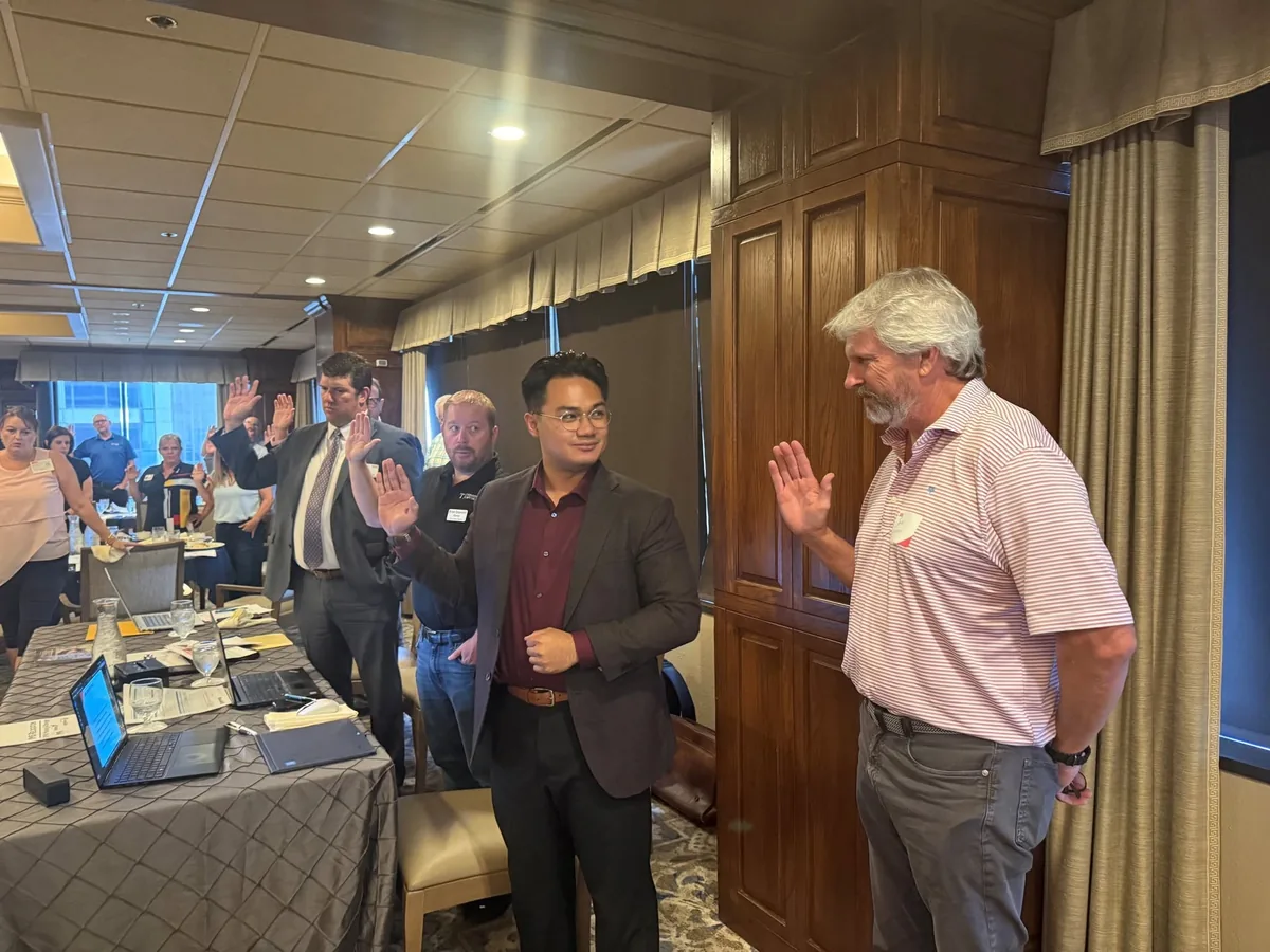 BNI Preston Center members at a meeting